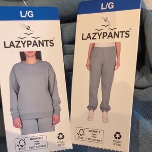 L: 💙Lazypants Sweatshirt and Sweat Pants Combo